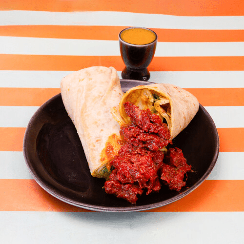 Rotirol met tandoori kipfilet