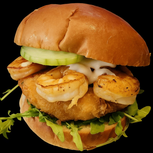 Louisiana shrimp burger