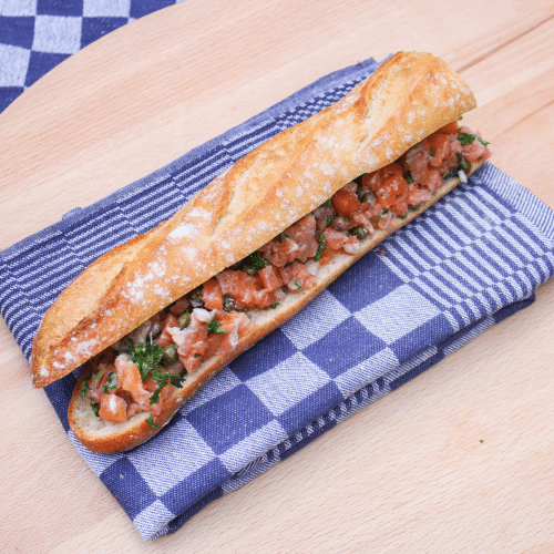 Sandwich tartare de saumon