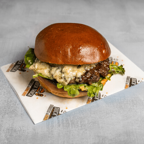 Beef burger blue