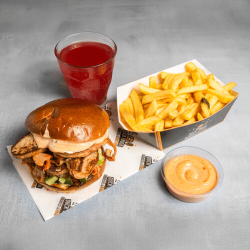 Veggie Duck burger menu