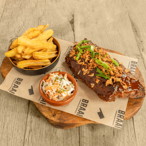 Half rack of rib menu