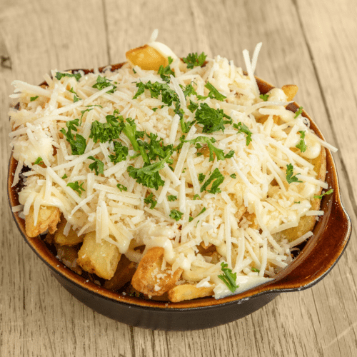 Knoflook parmezaanse loaded fries
