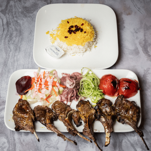 Lamb Rib Kabab With Rice
