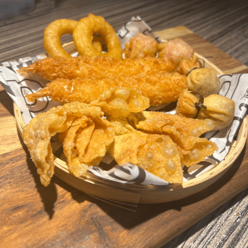 Gefrituurde dimsum mix