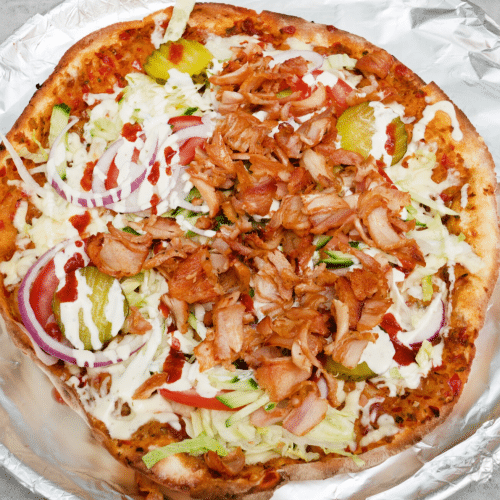 Turkse pizza met döner kip