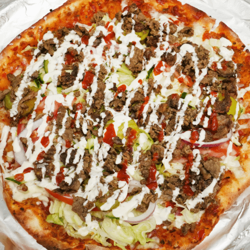 Turkse pizza met shoarma en kaas