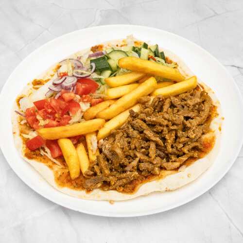 Turkse pizza lams met patat