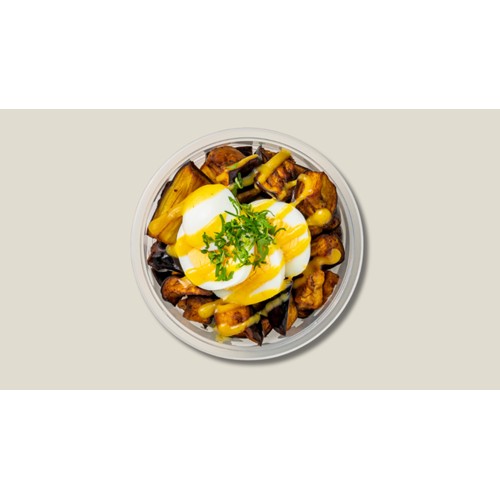 Aubergine and egg - with amba