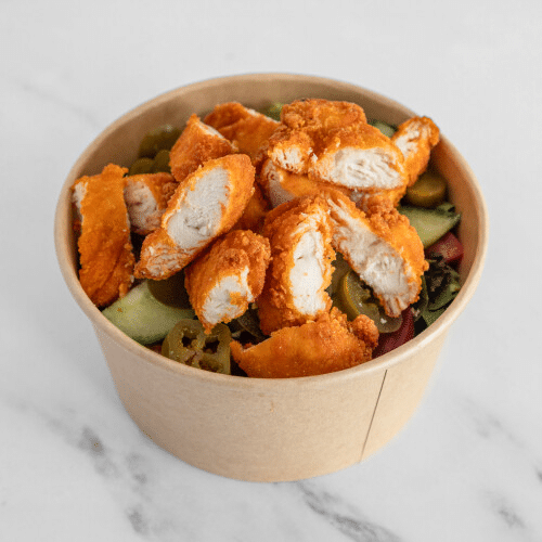 Spicy chicken tender salade