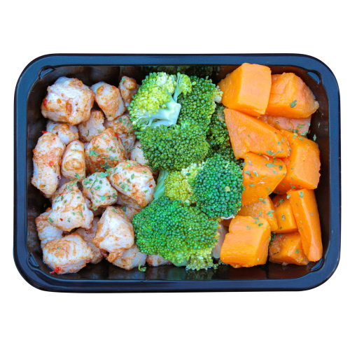 Kipfilet met broccoli en zoete aardappel