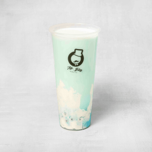 Butterfly pea ice cream tea