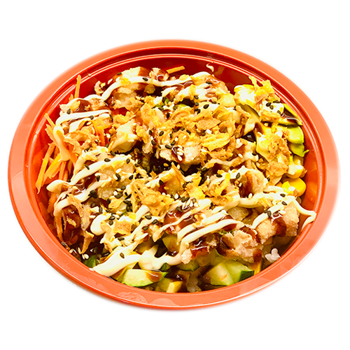 Poké bowl chicken groot