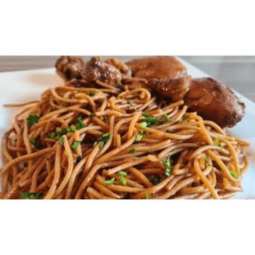 Bami met gegrilde kip