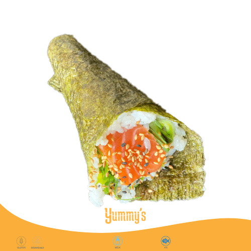 Handroll zalm cheese wakame
