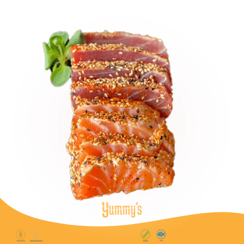 Sashimi spicy sesam korst