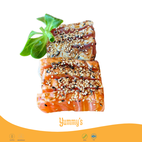Sashimi yaki sesam korst duo