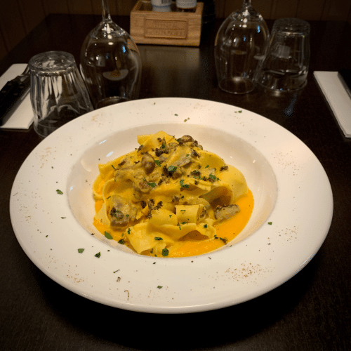 Specialiteit: pappardelle del boscaiolo