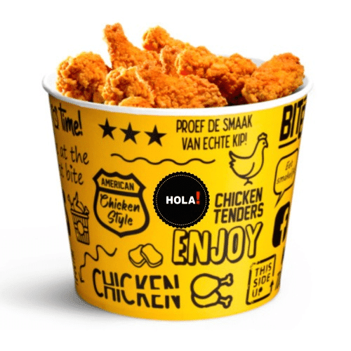Bucket met 20 hotwings crispy chicken