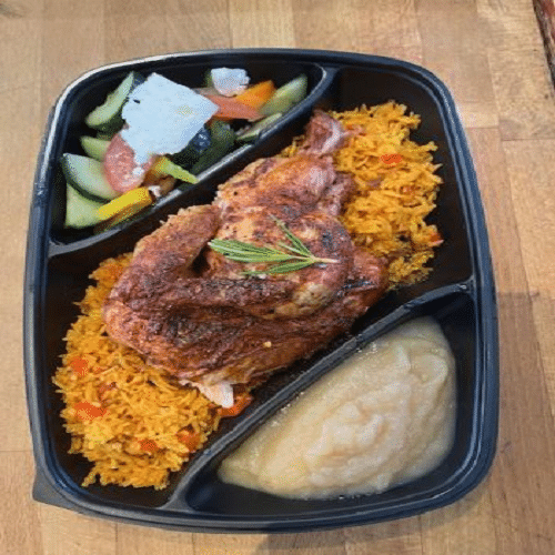 Roastary halve kip rijst menu