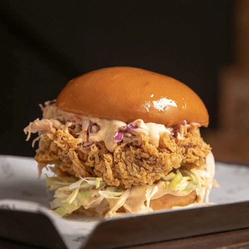 Roastary crispy chicken burger menu