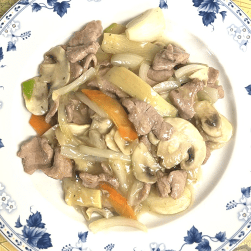 Varkensvlees met champignons