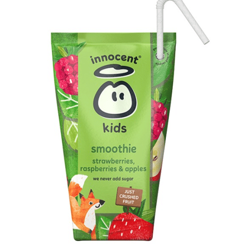 Innocent kids aardbei en framboos smoothie 150ml