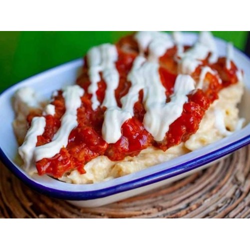 Buffalo chicken mac and cheese