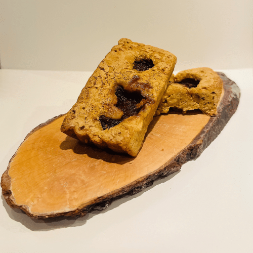Blondie met witte chocolade en aardbei