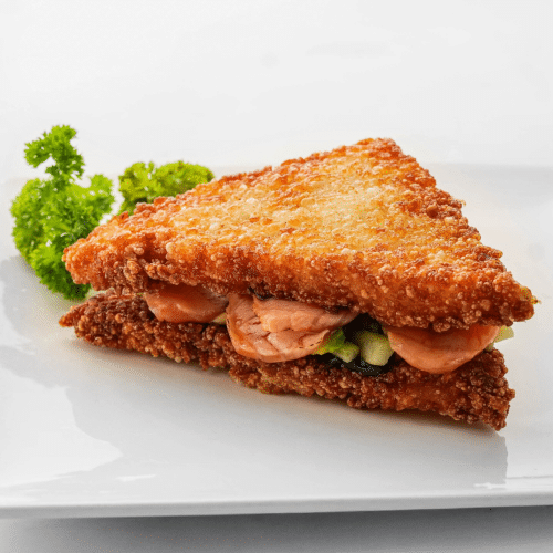 Crispy sushi sandwich zalm