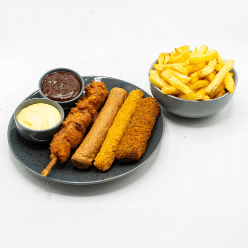 Special menu friet met 4 snacks