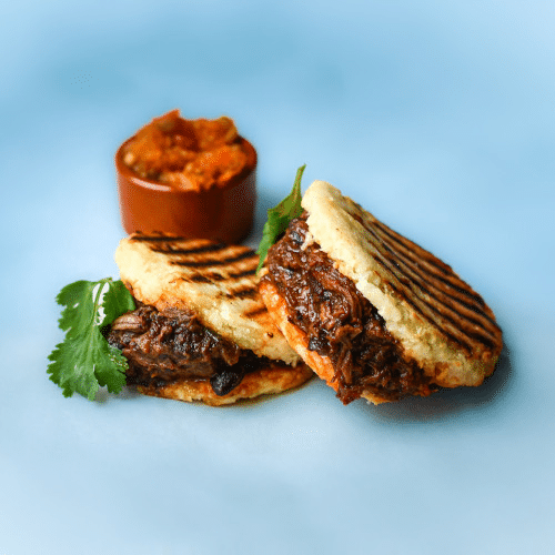 Arepas with beef