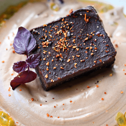 Mexican dark chocolate brownie