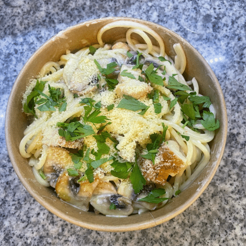 Pasta pollo roomsaus