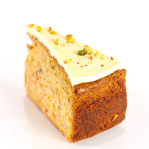Slice carrot cake