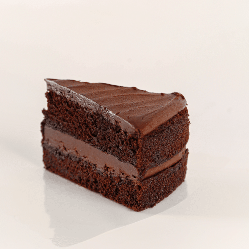 Slice choco choco cake