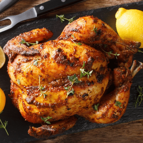 Halve gegrilde kip menu