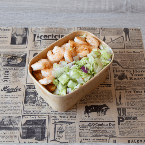 Box and rice - garlic shrimp