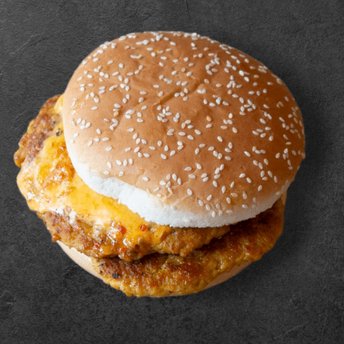 Double chicken cheeseburger