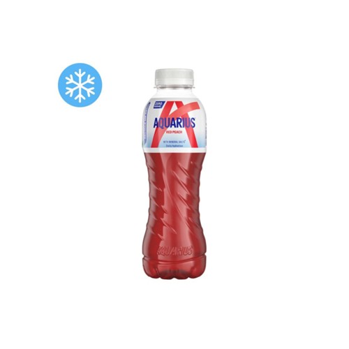 Aquarius Red Peach zero sugar Fles 500 milliliter