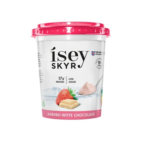 Isey Skyr aardbei witte chocolade 400 gram