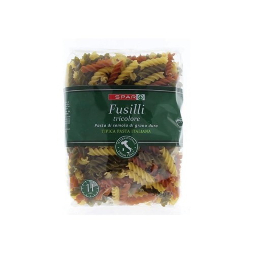 SPAR pasta fusilli tiricolore 500 gram