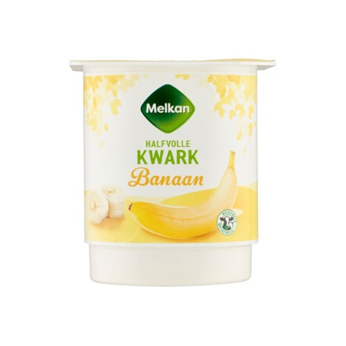 Melkan halfvolle kwark banaan