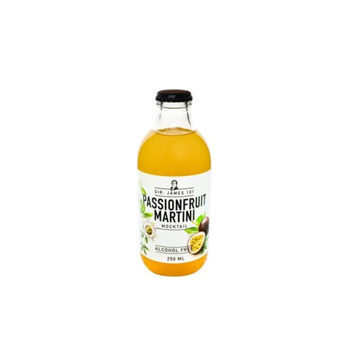 Sir. James 101 passionfruit martini mocktail alcohol free fles 250 ml