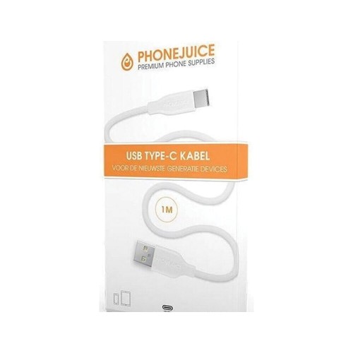 Phonejuice USB Type C Kabel 1 meter Wit