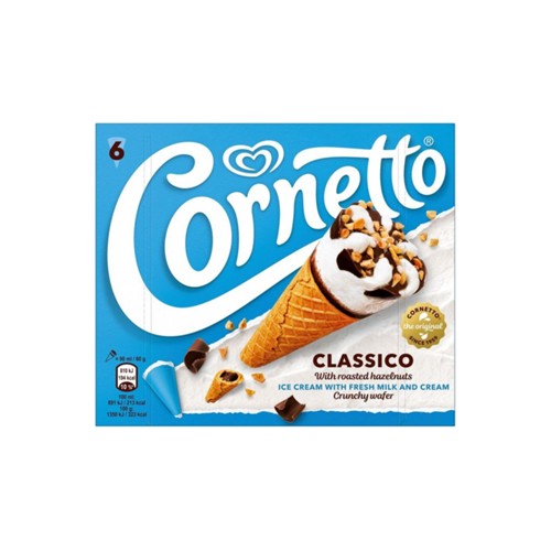 Ola Cornetto Classico 6 stuks doos 360 gram