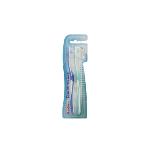 SPAR tandenborstel medium 2 stuks