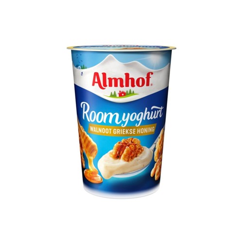 Almhof Roomyoghurt Walnoot/Honing kuipje 500 gram