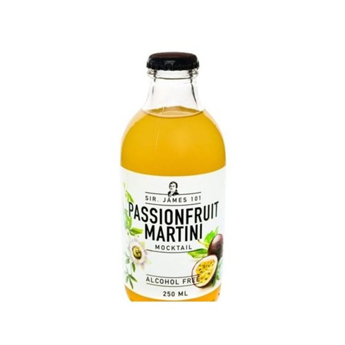 Sir. James 101 passionfruit martini mocktail alcohol free Fles 250 Milliliter