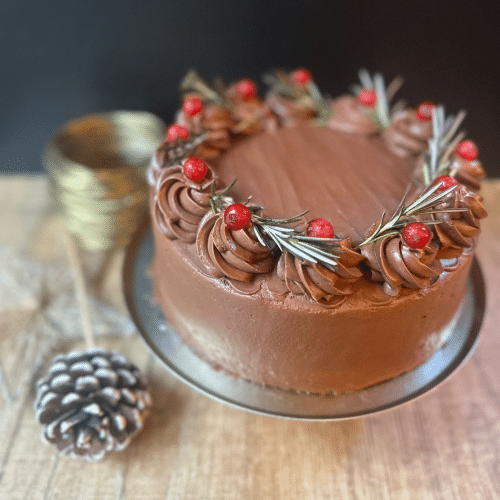 Kerst Double Chocolate Cake (20 cm)